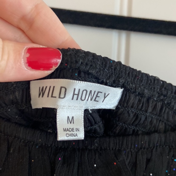 wild honey two piece sparkly colorful glitter black set - Picture 4 of 6